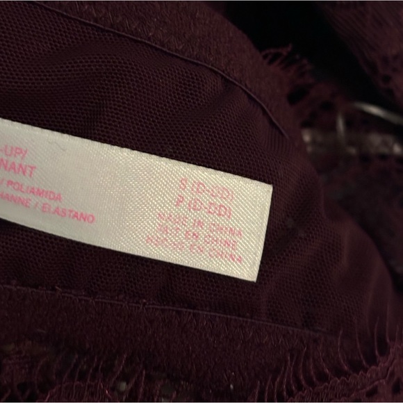 Pink by Victoria’s Secret Womens Small D/DD Padded Push Up Bralette Lace Purple - Picture 7 of 9